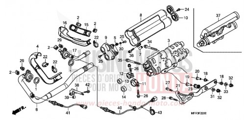 EXHAUST MUFFLER VT1300CXA de 2010